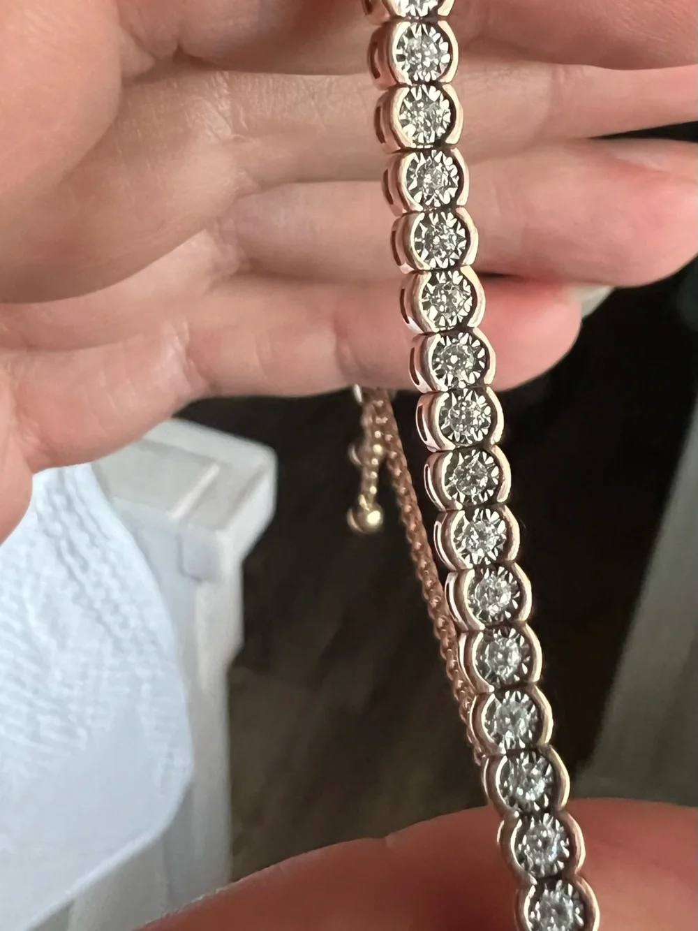 10k gold diamond braclet